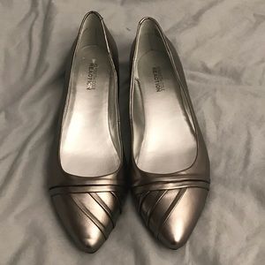 Brand new Kenneth Cole Reaction silver flats